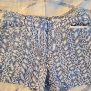 Loft, blue and gray shorts 2 pairs size 10